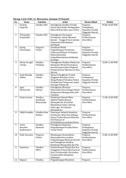 Jadwal Presentasi Proposal