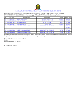 hasil test sertifikasi