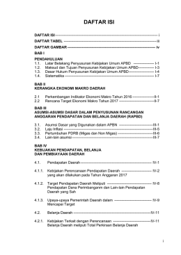 daftar isi - BAPPEDA Kalimantan Utara