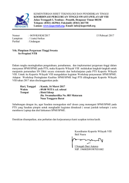 Lampiran SPMI mataram 2017