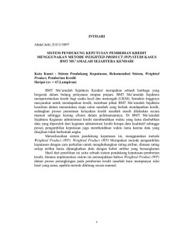INTISARI Abdul Jalil, E1E115097 SISTEM