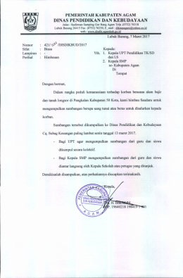 Surat Lengkapnya dapat diunduh disini