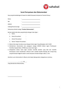 Surat Rekomen Mogen Eksternal