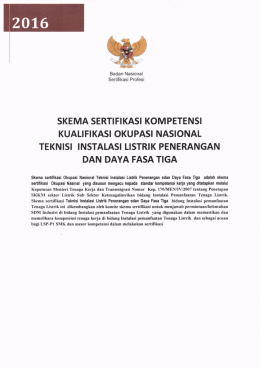 Skema Sertifikasi SMK-2016-Teknisi Instalasi Listrik