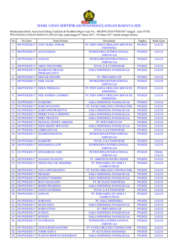 hasil test sertifikasi