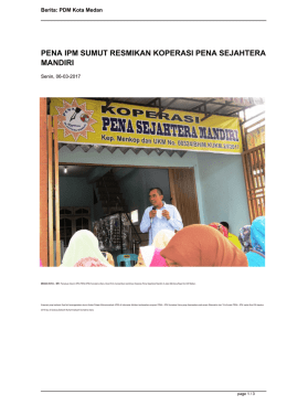 Berita 9811_PENA IPM SUMUT RESMIKAN