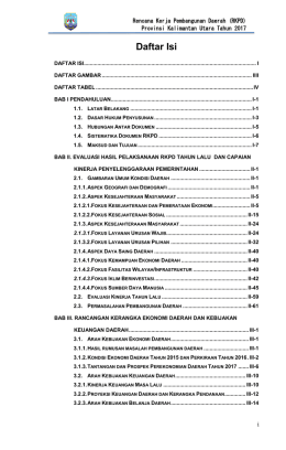 Daftar Isi - BAPPEDA Kalimantan Utara