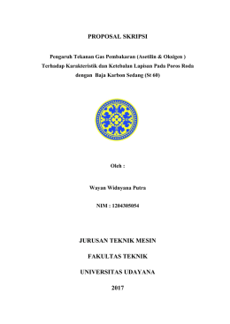 proposal skripsi jurusan teknik mesin fakultas teknik universitas