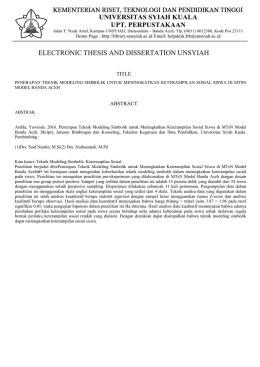 abstrak - (ETD) Unsyiah - Universitas Syiah Kuala