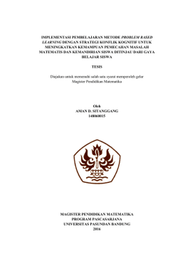 implementasi pembelajaran metode problem based