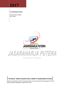 Petunjuk Teknis - Jasaraharja Putera