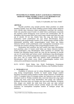 PENGEMBANGAN MODEL BAHAN AJAR BAHASA - E