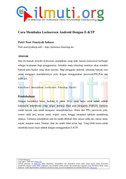 Cara Membuka Lockscreen Android Dengan E-KTP