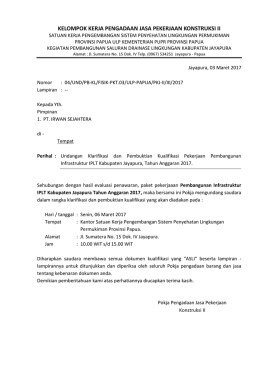 Und. Pembuktian Pemb. Infrastruktur IPLT Kab. Jayapura