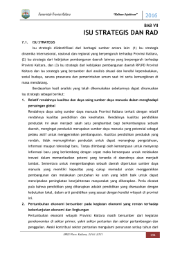 isu strategis dan rad - BAPPEDA Kalimantan Utara