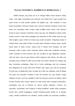 TUGAS FENOMENA KEHIDUPAN BERBANGSA 1