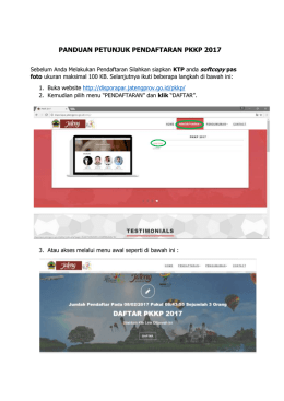 Panduan Pendaftaran PKKP 2017