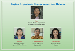 Bagian Organisasi, Kepegawaian, dan Hukum