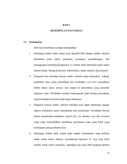 BAB V KESIMPULAN DAN SARAN 5.1 Kesimpulan Dari hasil