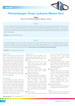 Perkembangan Terapi Leukemia Mieloid Akut
