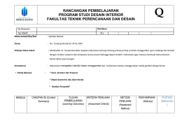 rancangan pembelajaran program studi desain interior fakultas