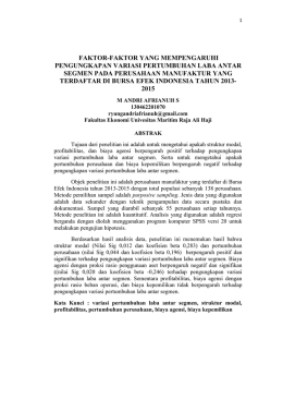 faktor-faktor yang mempengaruhi pengungkapan variasi