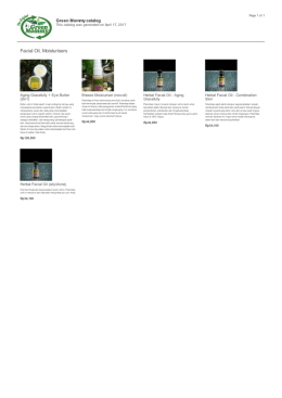 Facial Oil, Moisturisers