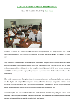 UAS/UTS Genap SMP Santo Yosef Surabaya