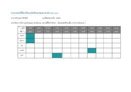 ตารางเวลาให้คําปรึกษานักศึกษาของอาจารย์(Office Ho