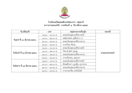 ตารางสอบแก้ตัว ภาคเรียนที่ 2 - โรงเรียนเตรียมอุดมศึกษาพัฒนาการ