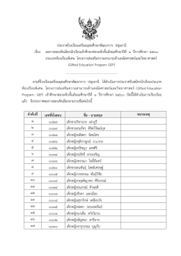 ประกาศโรงเรียนเตรียมอุดมศึกษาพัฒนาการ ปทุม