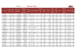 Warrant Table