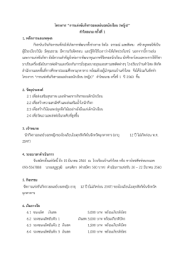 โครงการ การแข่งขันกีฬาวอลเลย์บอลนักเรียน