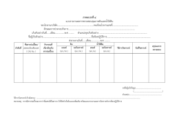 แบบรายงานผลการตรวจสอบคุณภาพดินและน้ำใต้ดิน