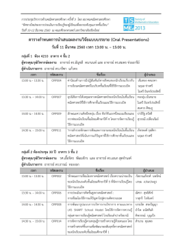 การนำเสนอแบบ Oral Presentation