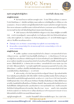 สรุปข่าวเศรษฐกิจสาหรับผู้บริหาร ประจาวันที่6