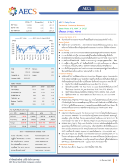 AECS Daily Focus Technical: Technical Rebound Stock Picks: IFS
