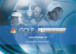 golf channel tv technick&eacute; specifikace