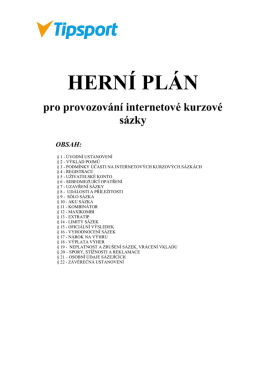 herní plán - Tipsport.cz