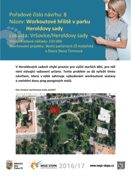 Pořadové číslo návrhu: 8 Název: Workoutové hřiště v