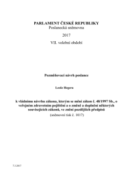 Pozměňovac&iacute; n&aacute;vrh poslance