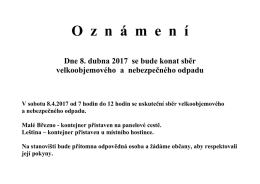 O zn &aacute; men &iacute; - Mal&eacute; Březno