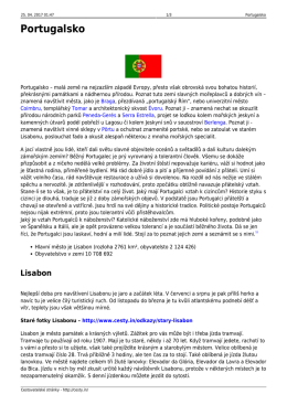 Portugalsko - Cestovatelsk&eacute; str&aacute;nky