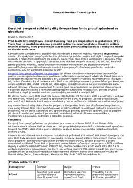 Deset let evropsk&eacute; solidarity d&iacute;ky Evropsk&eacute;mu fondu pro