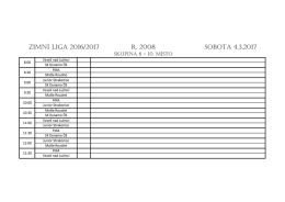 Sobota 4.3.2017 r. 2008 Zimní liga 2016/2017