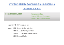 Pozvánka na jednání k budování kanalizace Dne 8. března 2017 od