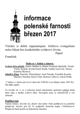 Zpravodaj březen 2017