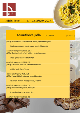 Minutky od 6. 3.