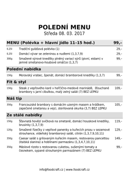 polední menu - Foodcraft