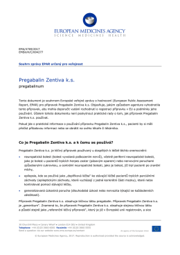 Pregabalin Zentiva ks, INN-pregabalin - EMA